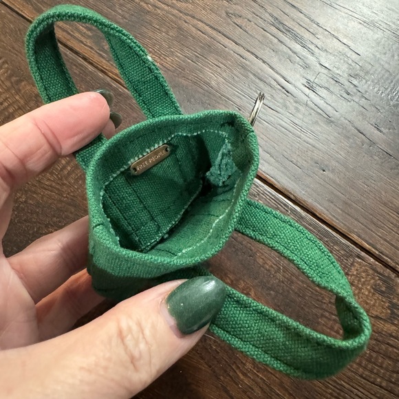 Free People Emerald Green Mini Tote Keychain Bag Charm - Picture 2 of 11